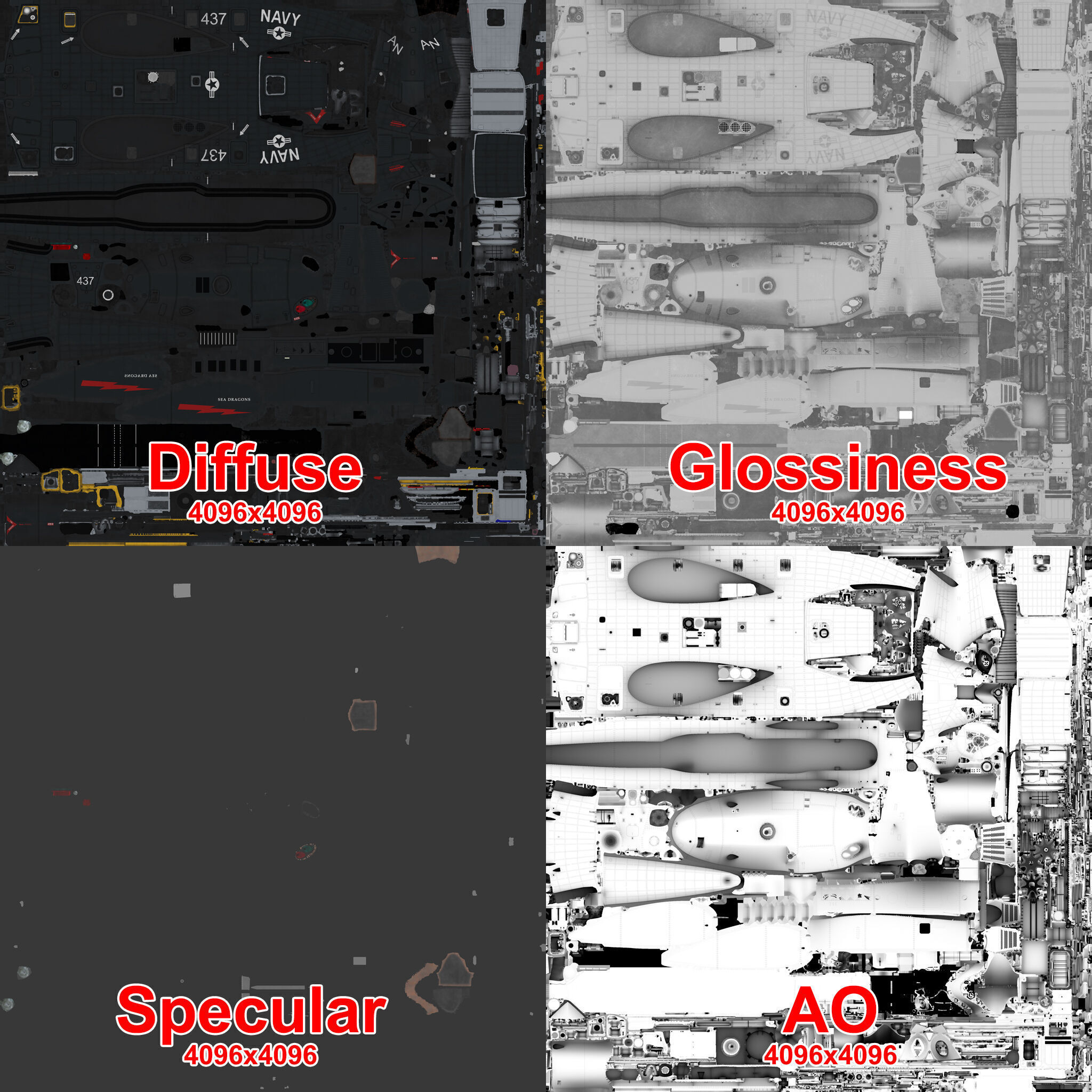 MH-53E Sea Dragons US Navy Low-poly 3D model_57