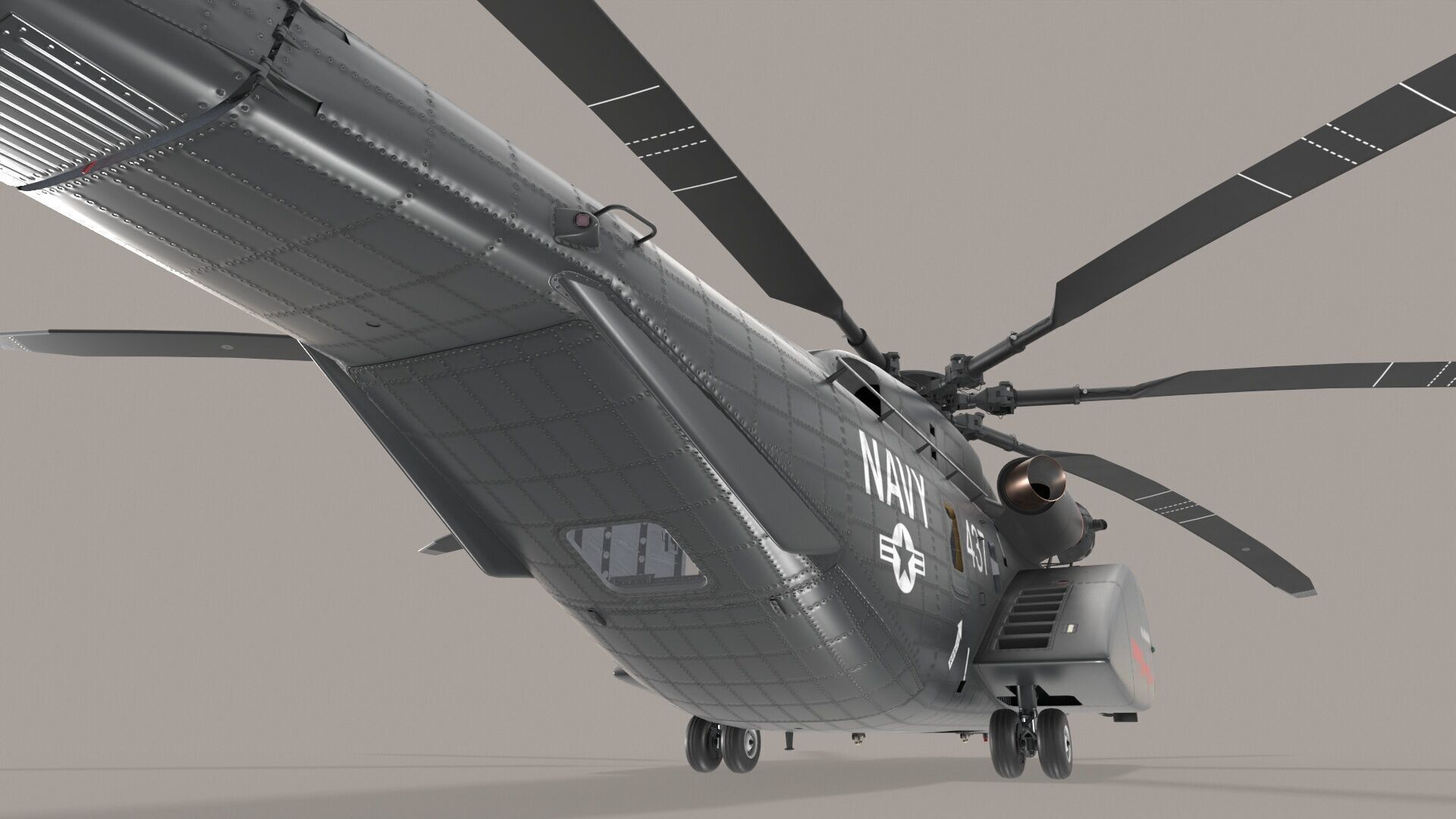 MH-53E Sea Dragons US Navy Low-poly 3D model_14
