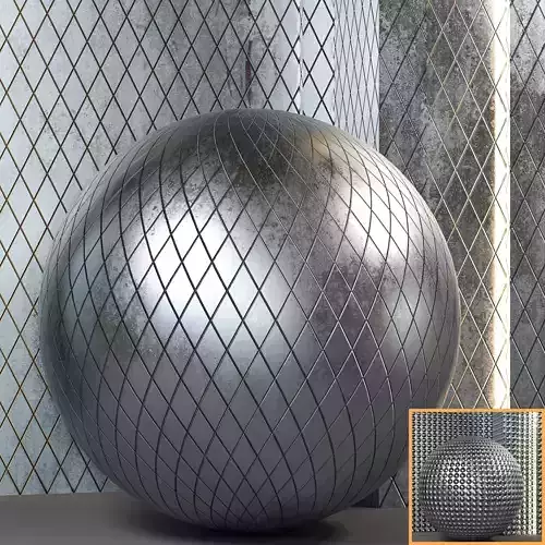 4K Metal Pattern Textures  - Seamless PBR - 2 Models - Steel