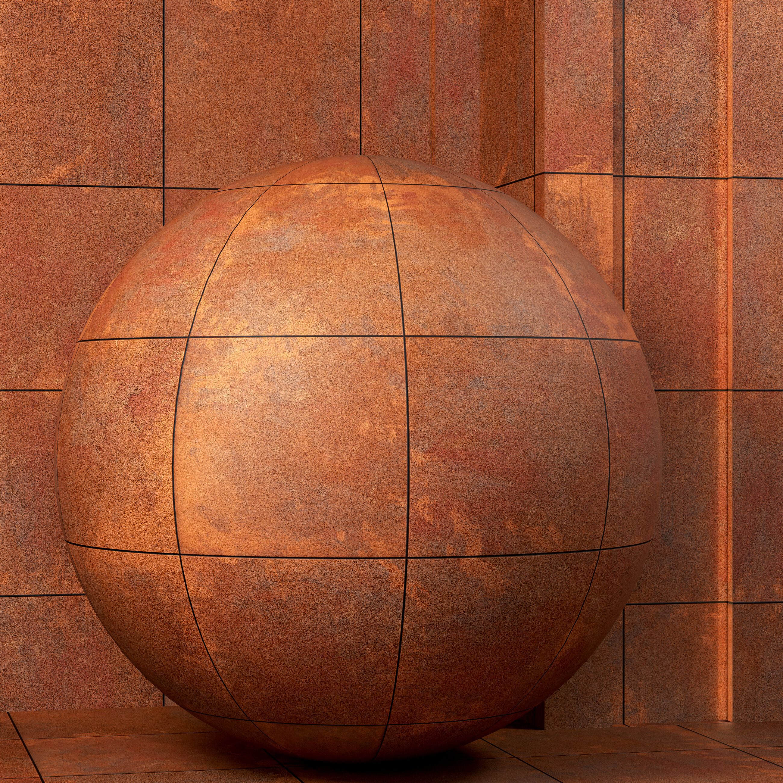 4K Corten Steel Panel Textures - 2 Patterns - Weathered Texture_2