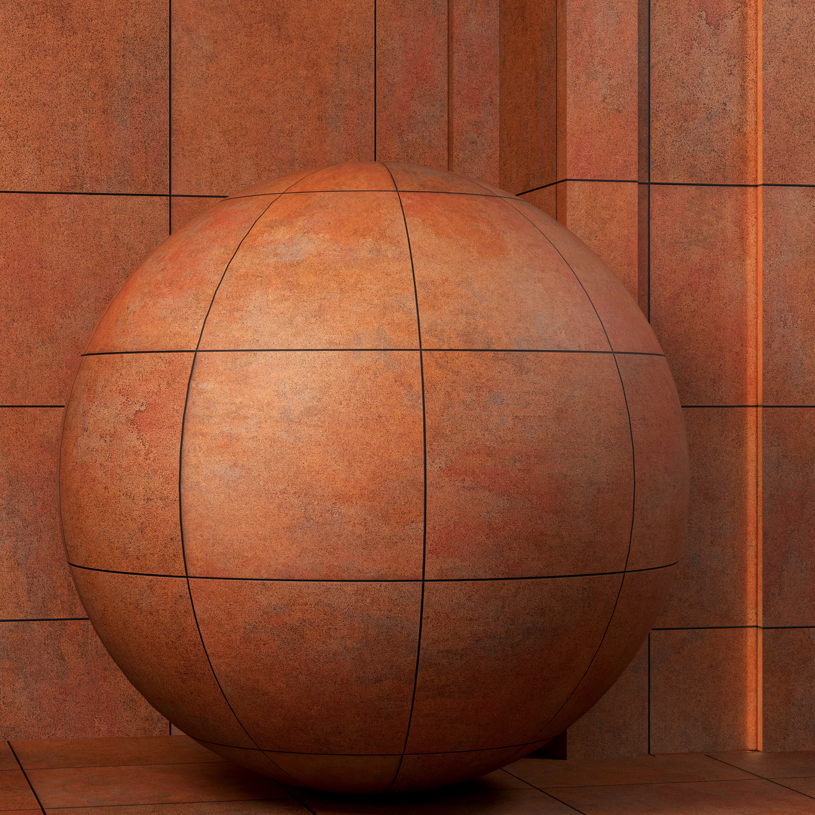 4K Corten Steel Panel Textures - 2 Patterns - Weathered Texture_3