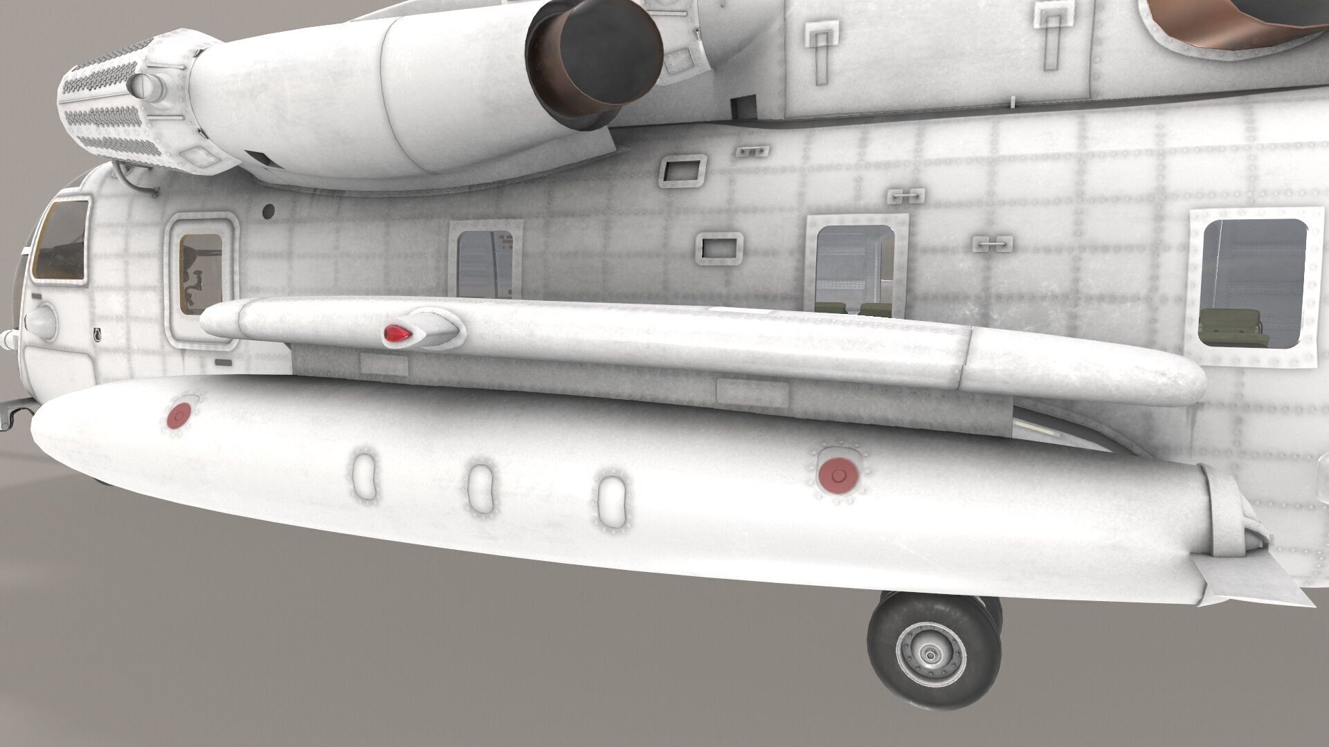 CH-53E Super Stallion Blank Livery Low-poly 3D model_8