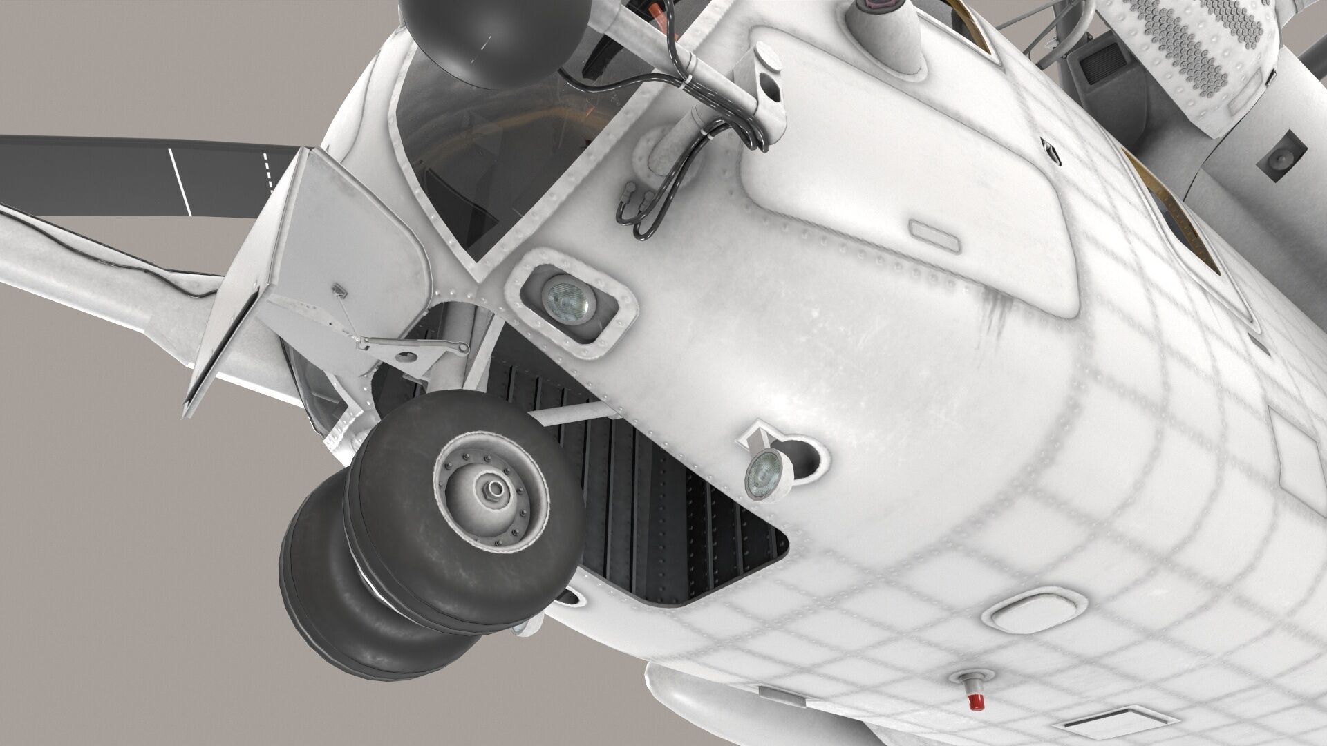 CH-53E Super Stallion Blank Livery Low-poly 3D model_11