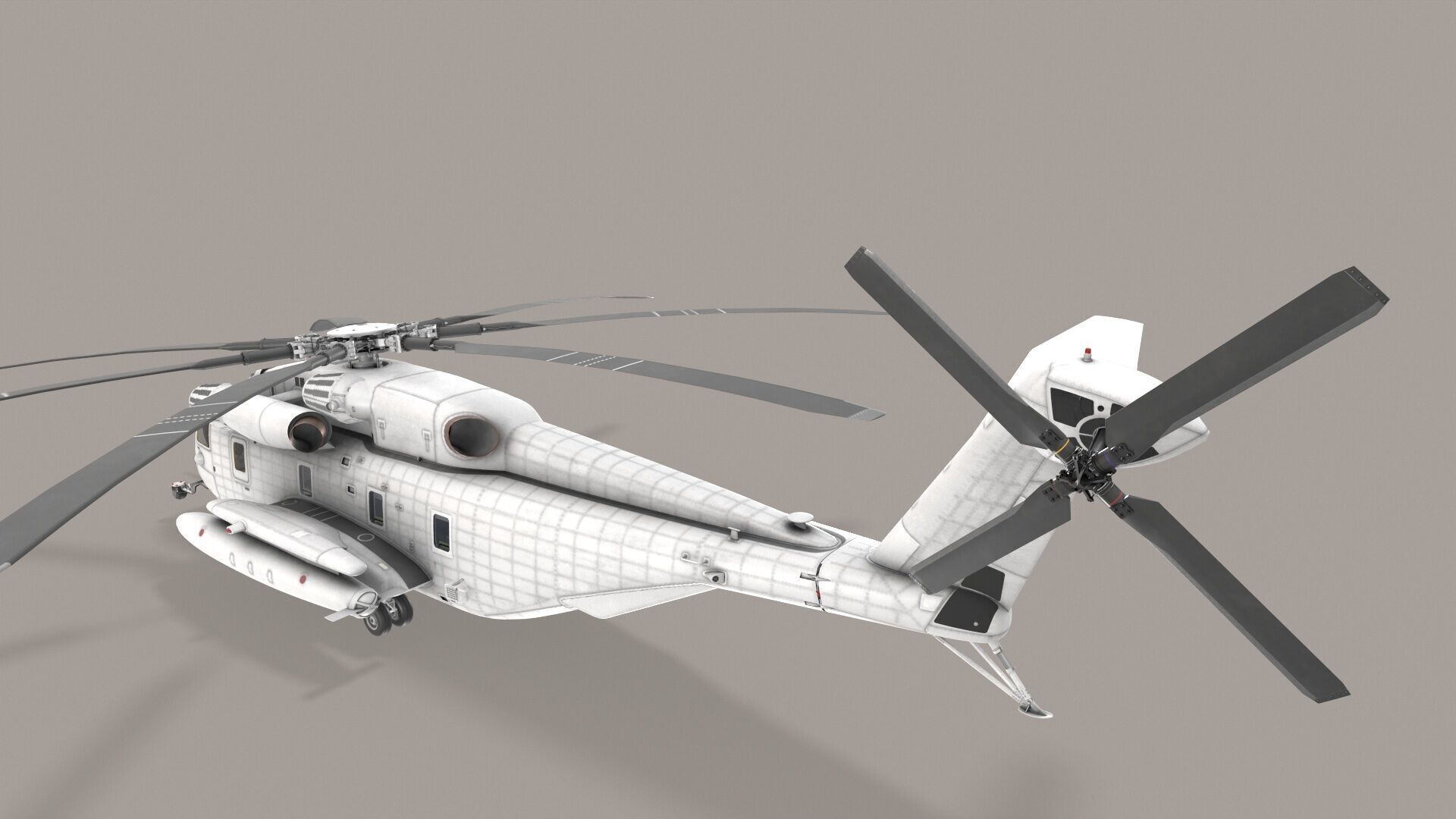 CH-53E Super Stallion Blank Livery Low-poly 3D model_5