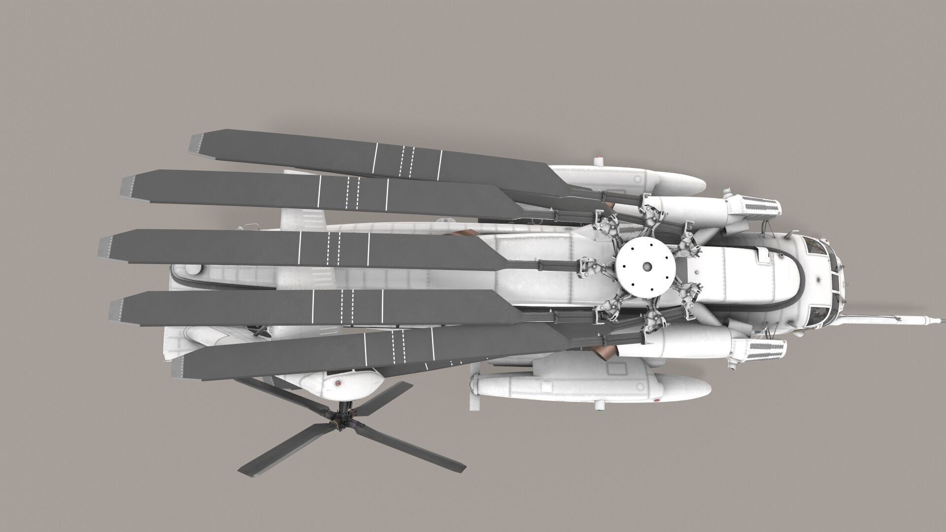 CH-53E Super Stallion Blank Livery Low-poly 3D model_25