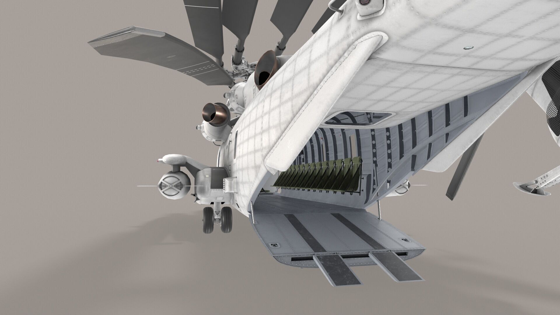 CH-53E Super Stallion Blank Livery Low-poly 3D model_22