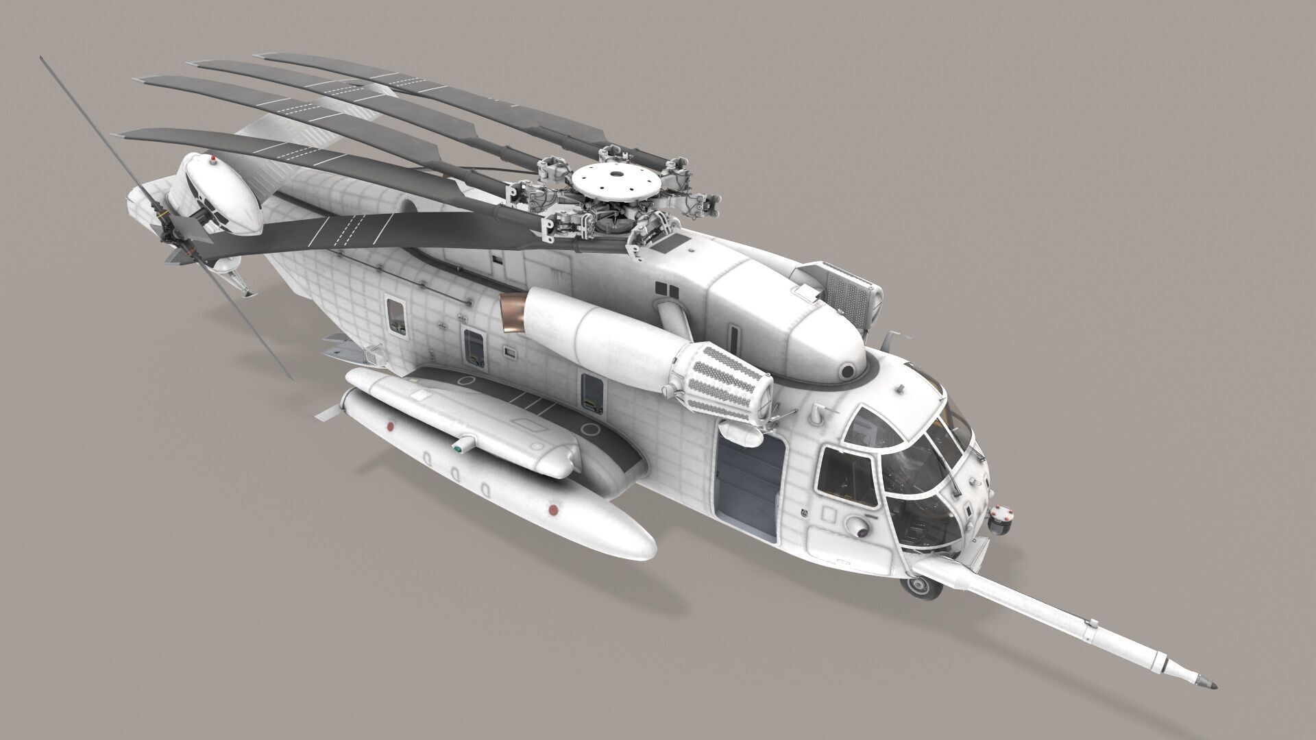 CH-53E Super Stallion Blank Livery Low-poly 3D model_20