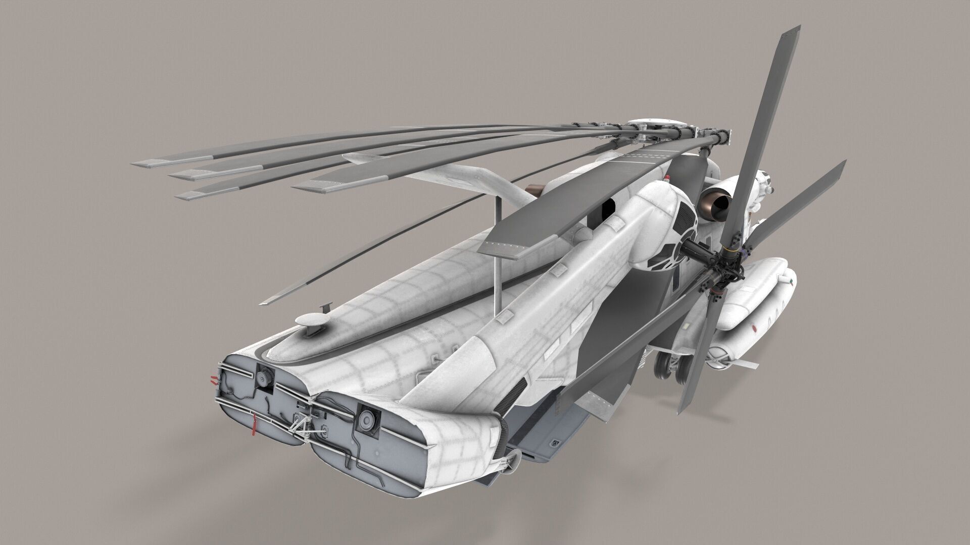 CH-53E Super Stallion Blank Livery Low-poly 3D model_21