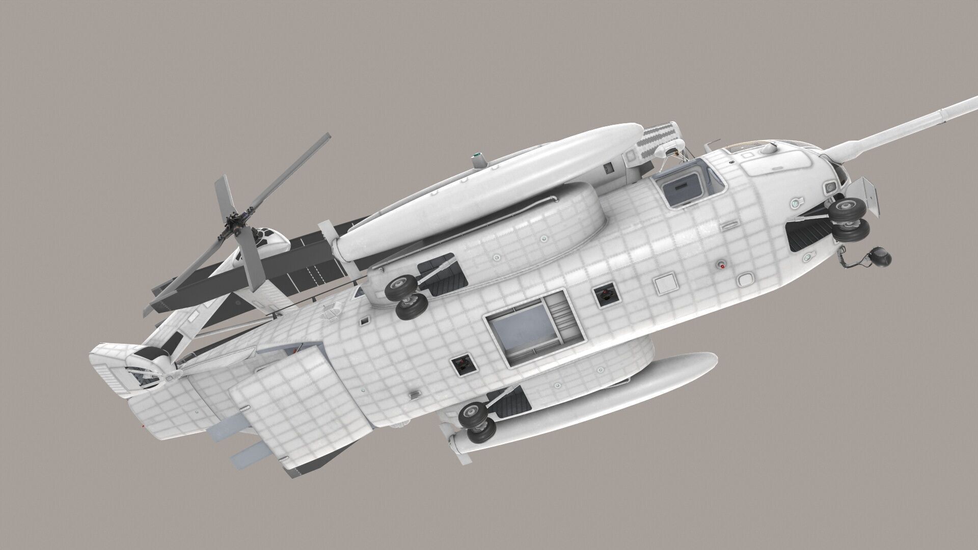 CH-53E Super Stallion Blank Livery Low-poly 3D model_26