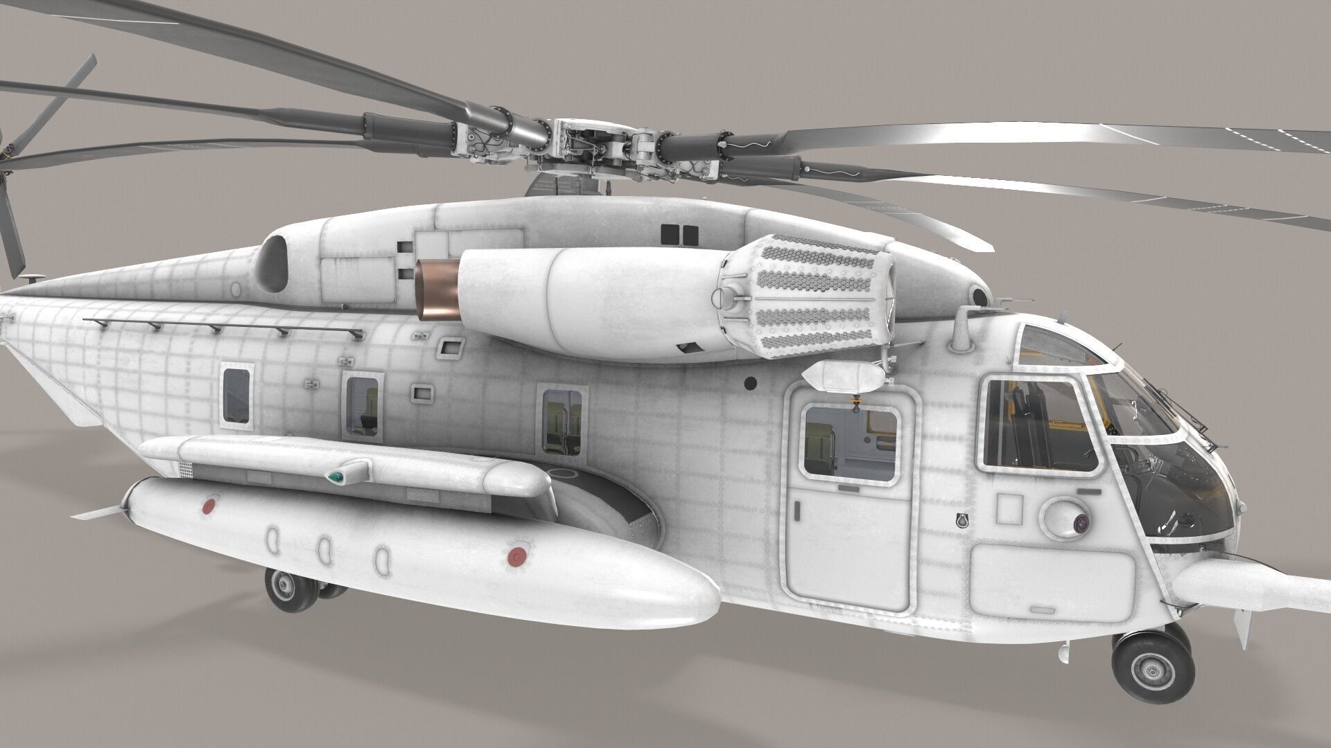 CH-53E Super Stallion Blank Livery Low-poly 3D model_6