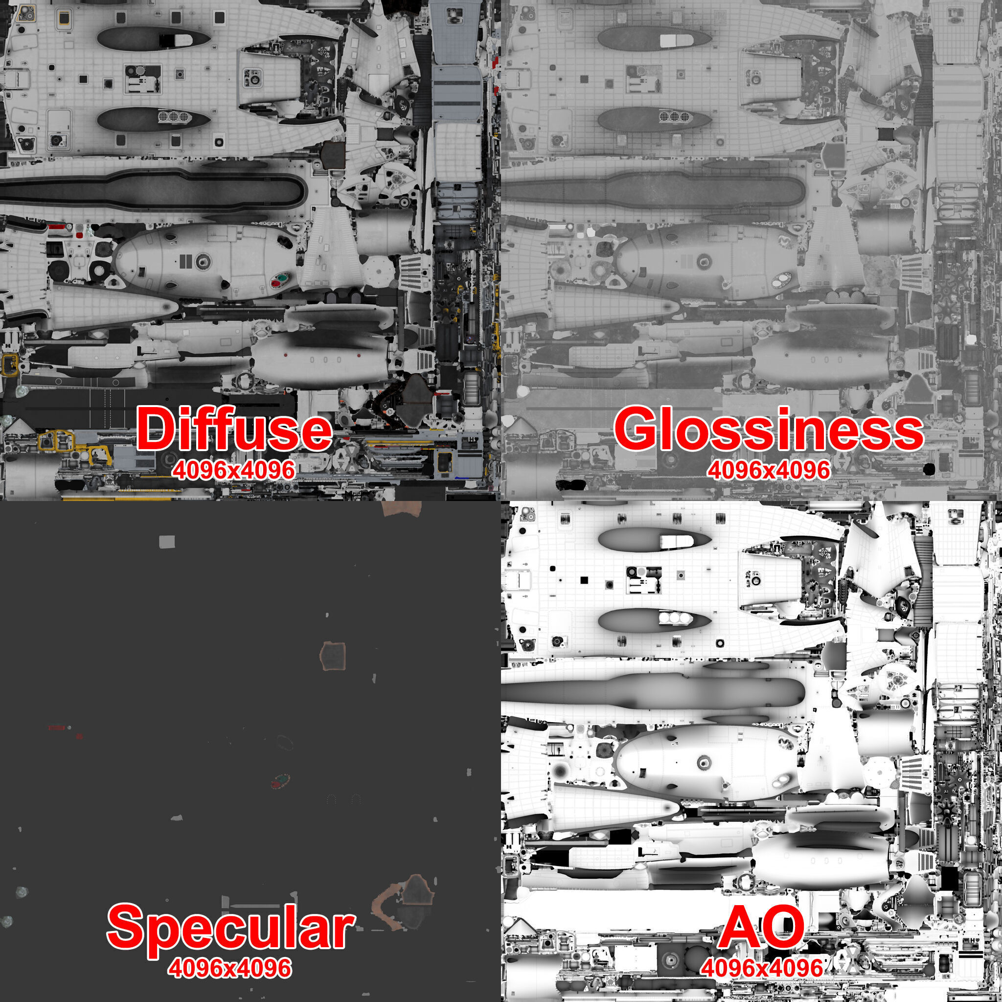 CH-53E Super Stallion Blank Livery Low-poly 3D model_62