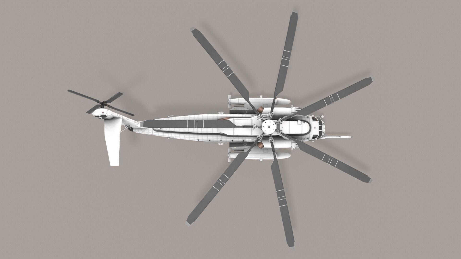 CH-53E Super Stallion Blank Livery Low-poly 3D model_19