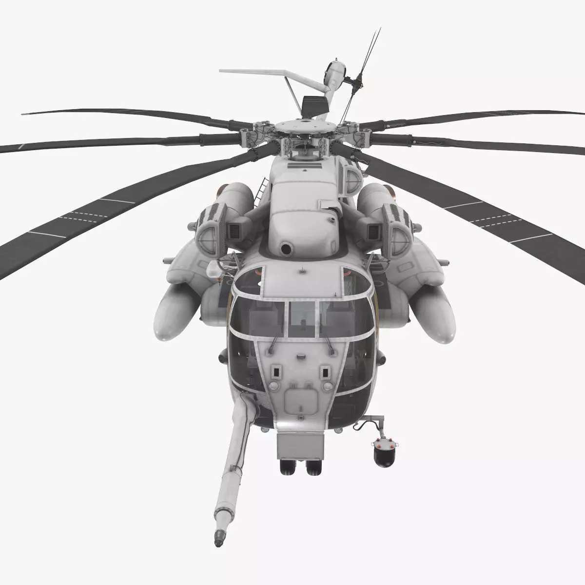 CH-53E Super Stallion Blank Livery Low-poly 3D model_0