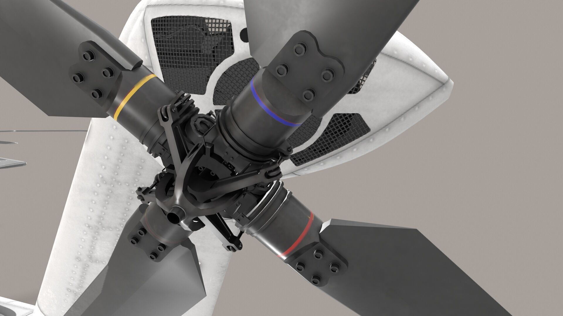 CH-53E Super Stallion Blank Livery Low-poly 3D model_13