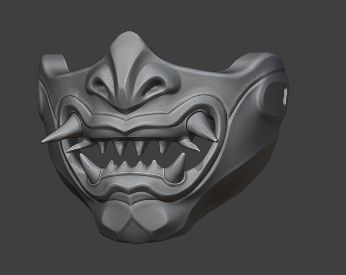 Samurai Mask For 3d Print 3D print model_4