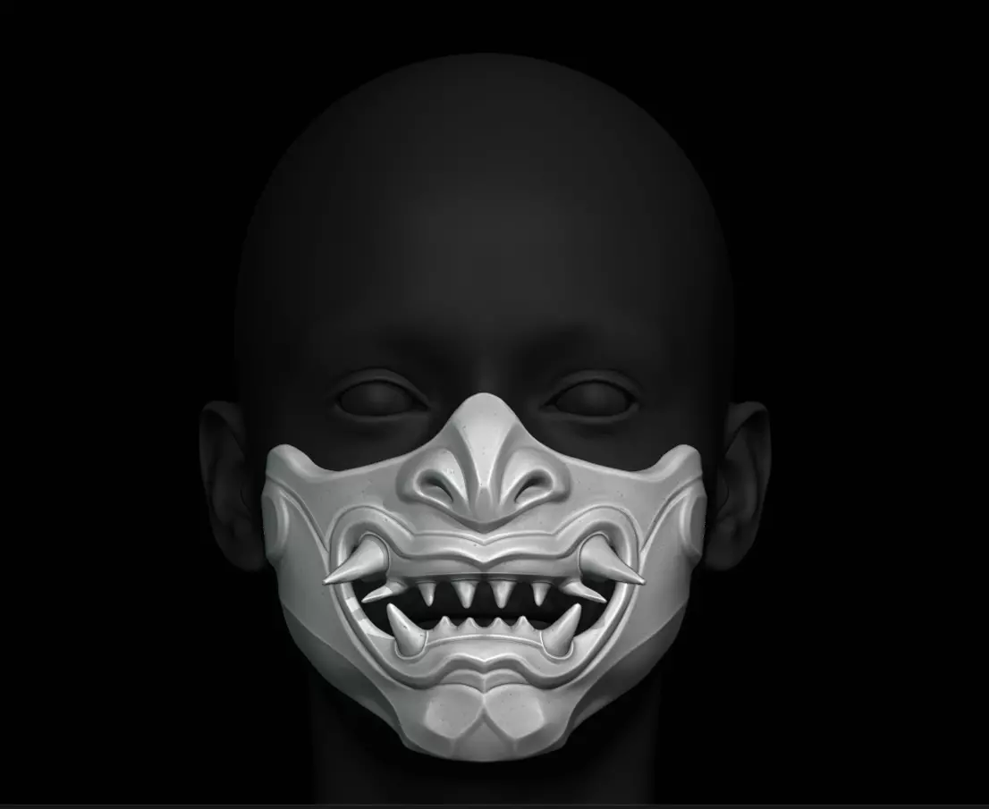 Samurai Mask For 3d Print 3D print model_0