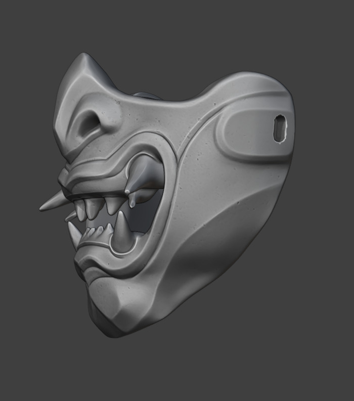 Samurai Mask For 3d Print 3D print model_5