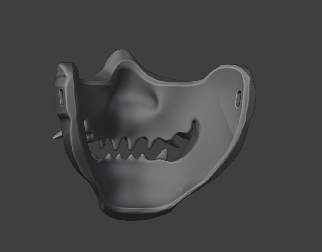 Samurai Mask For 3d Print 3D print model_6
