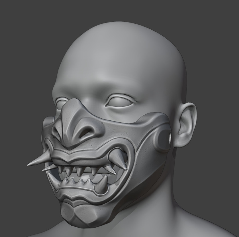 Samurai Mask For 3d Print 3D print model_2