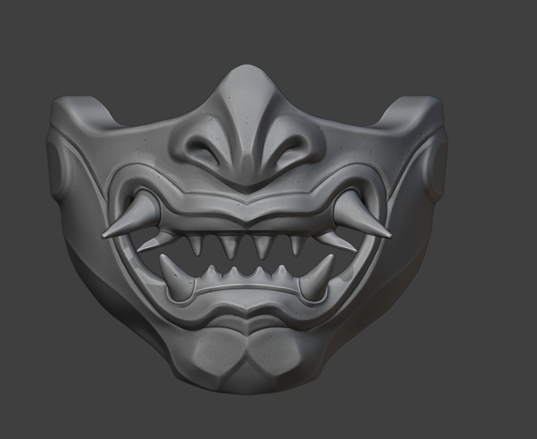 Samurai Mask For 3d Print 3D print model_3