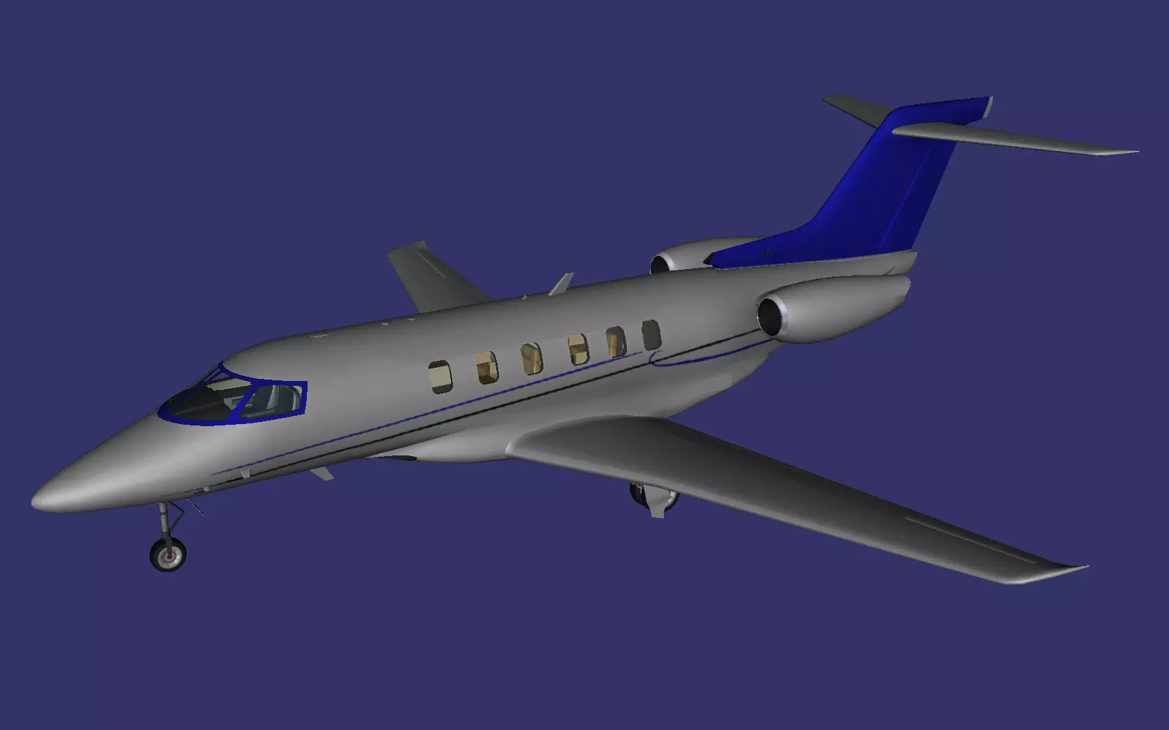 Pilatus PC-24 Super Versatile Jet Free low-poly 3D model_0