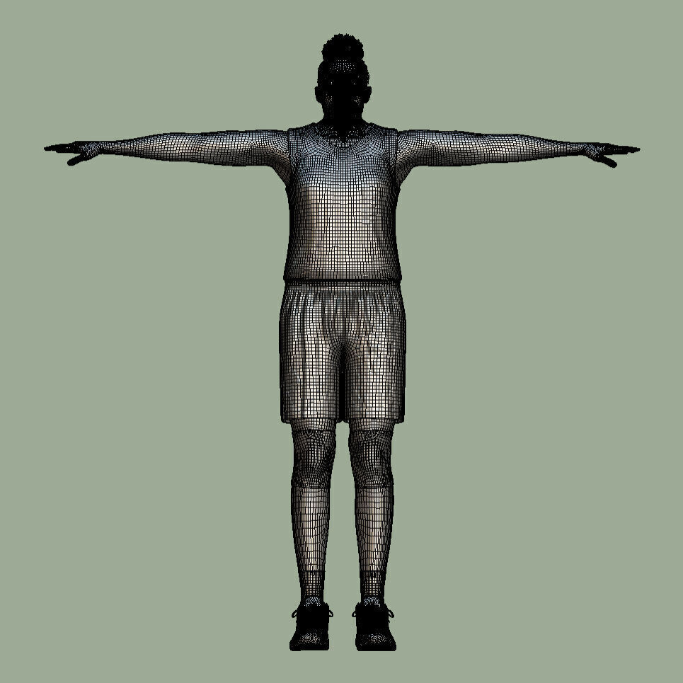 T-Pose Rigged Chelsea Gray Las Vegas Aces 3D model_5