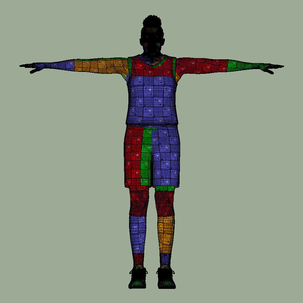 T-Pose Rigged Chelsea Gray Las Vegas Aces 3D model_7