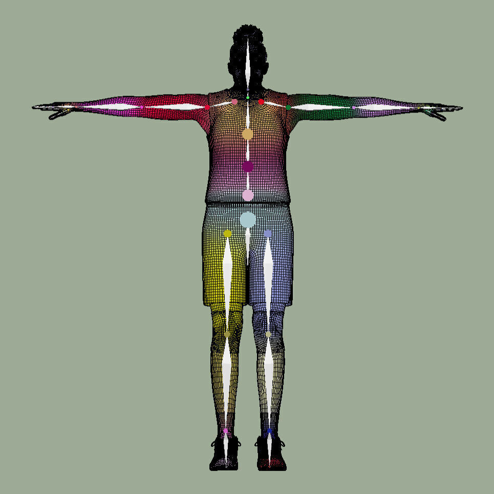 T-Pose Rigged Chelsea Gray Las Vegas Aces 3D model_9