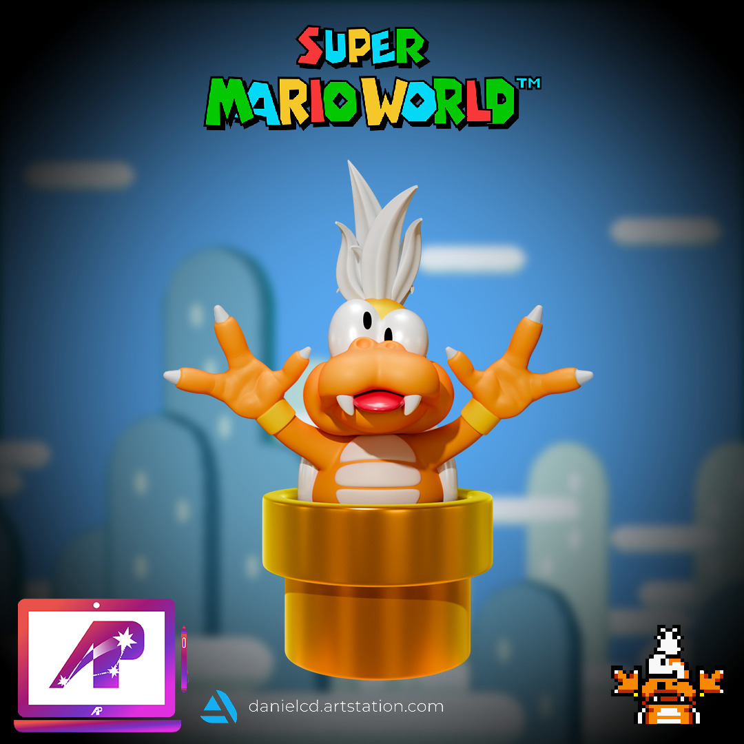 Lemmy Koopaling Super Mario World 3D print model_1