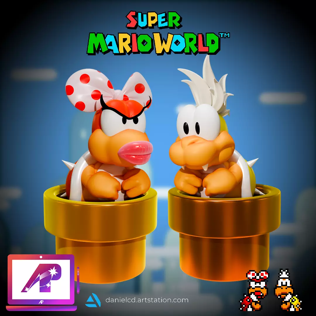 Lemmy Koopaling Super Mario World 3D print model_0