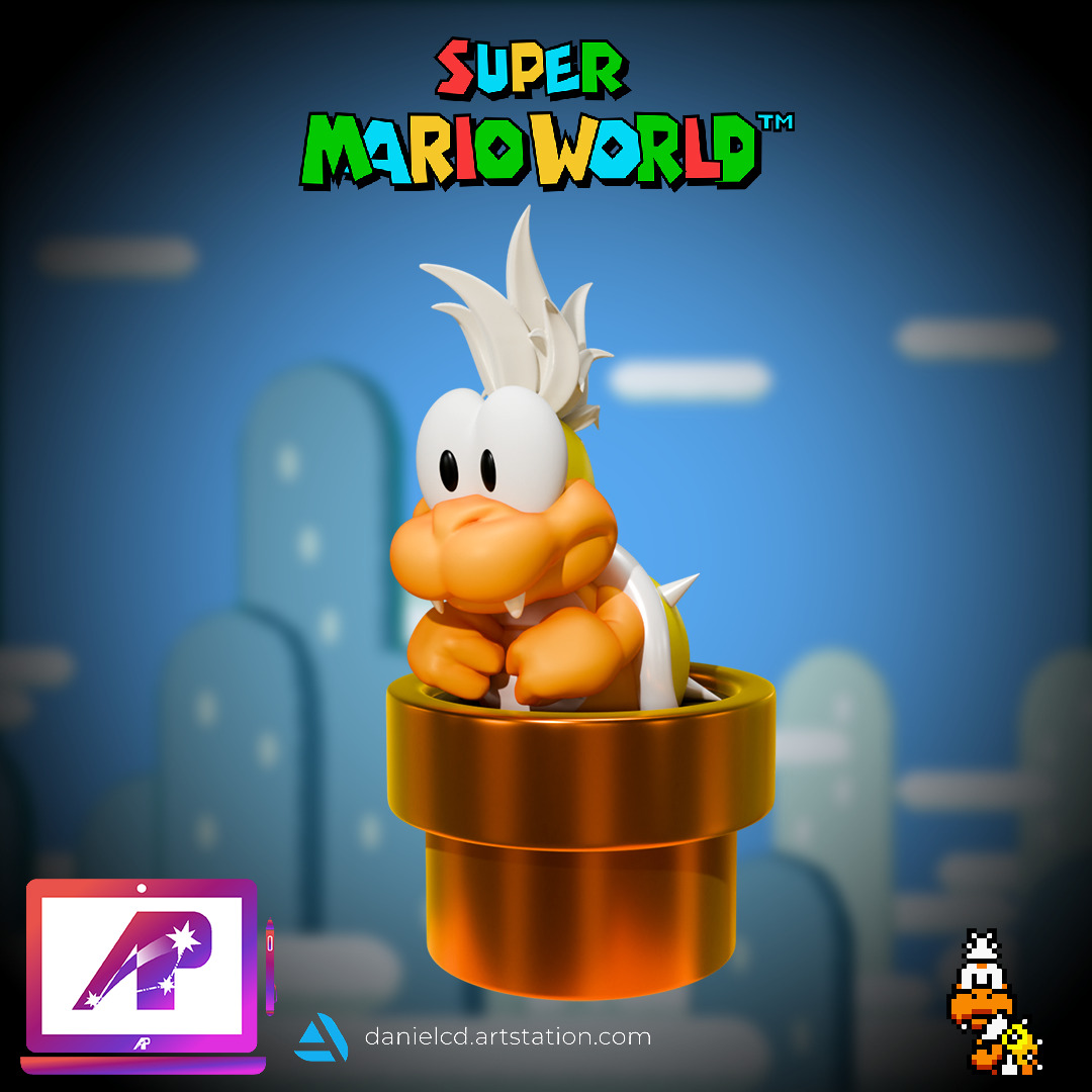 Lemmy Koopaling Super Mario World 3D print model_3