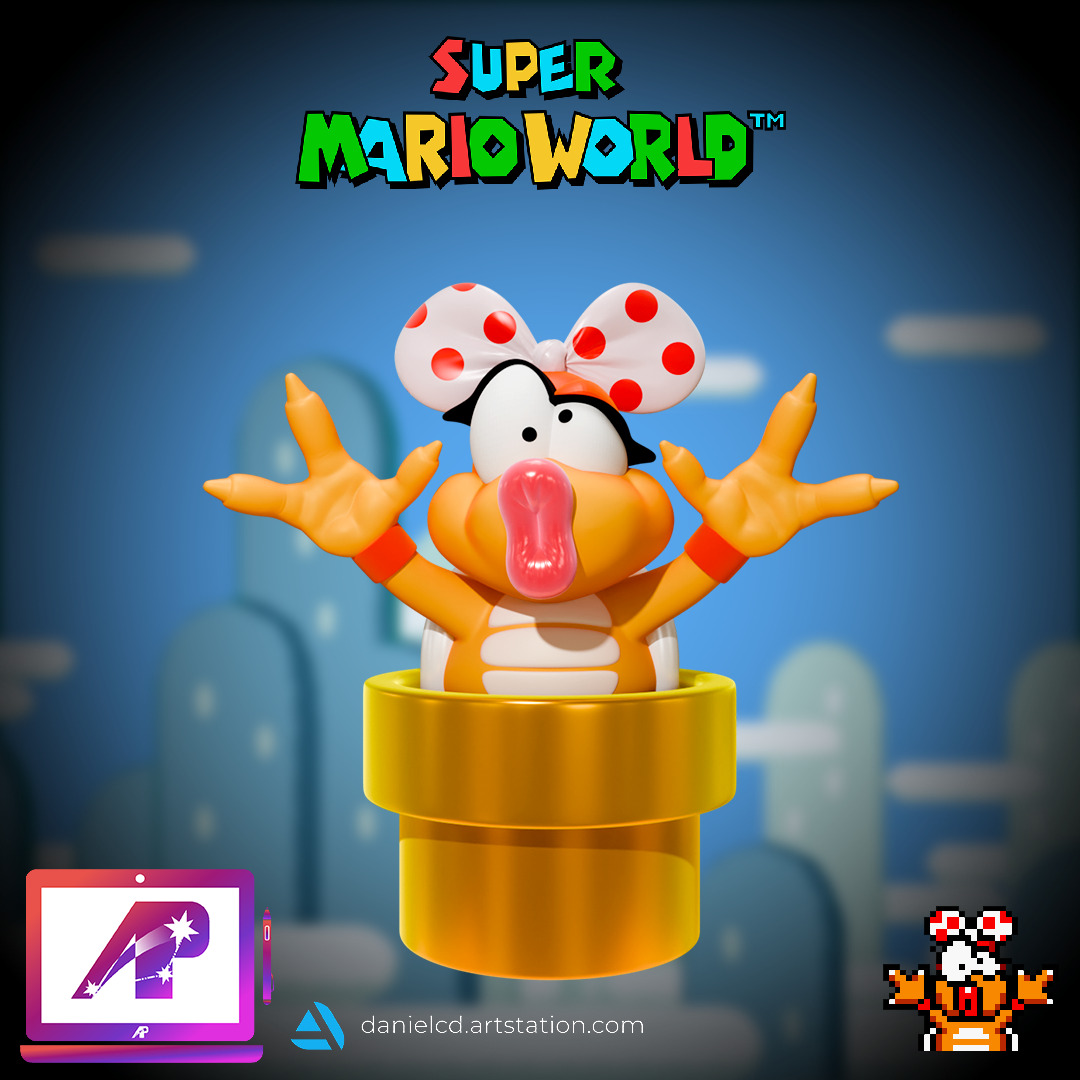 Lemmy Koopaling Super Mario World 3D print model_2