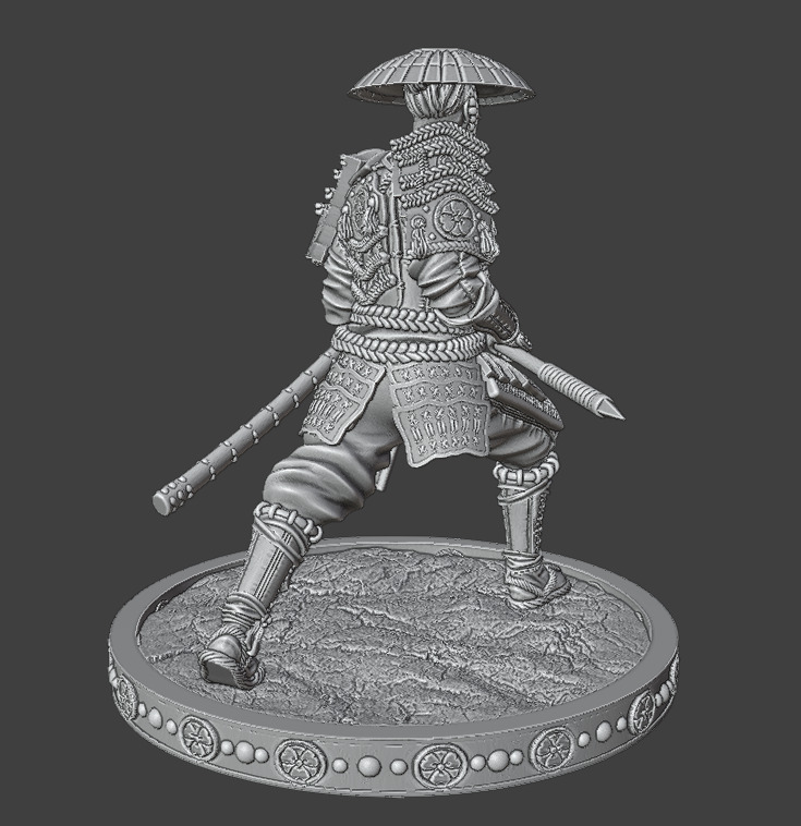 SamuraiWithNaginata 3D print model_10