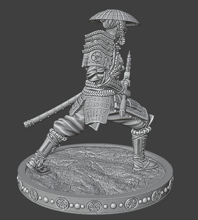 SamuraiWithNaginata 3D print model_14