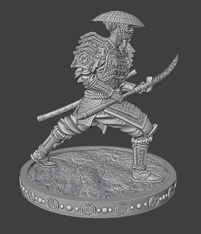 SamuraiWithNaginata 3D print model_5