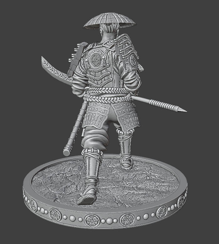 SamuraiWithNaginata 3D print model_15