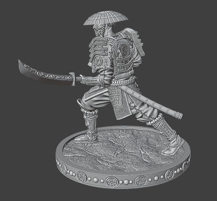 SamuraiWithNaginata 3D print model_13