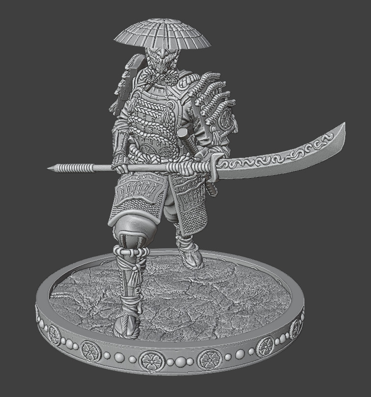 SamuraiWithNaginata 3D print model_7