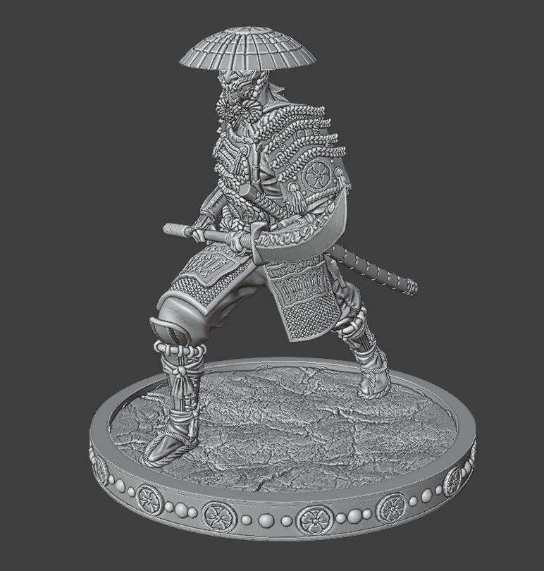 SamuraiWithNaginata 3D print model_6