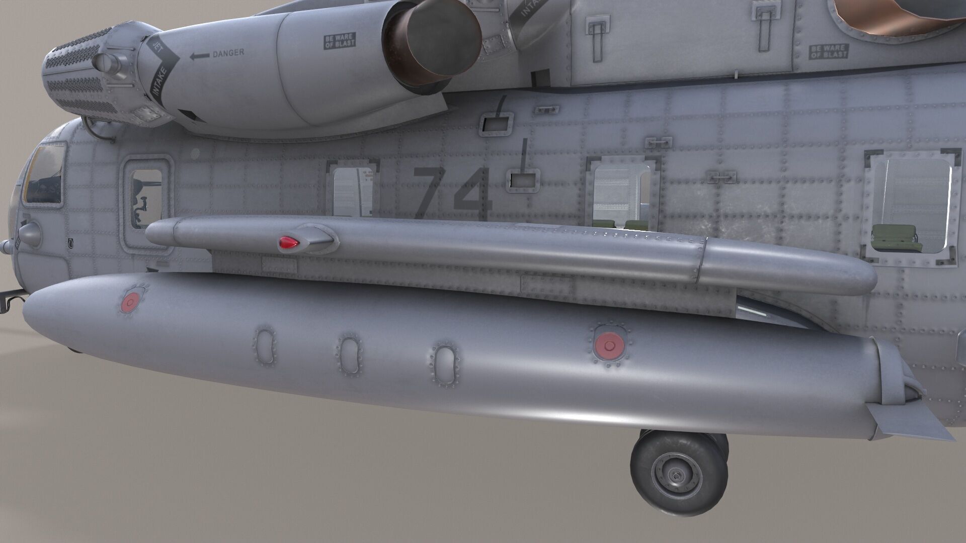 Realistic 3d model of CH-53E Super Stallion US Marines Low-poly 3D model_16