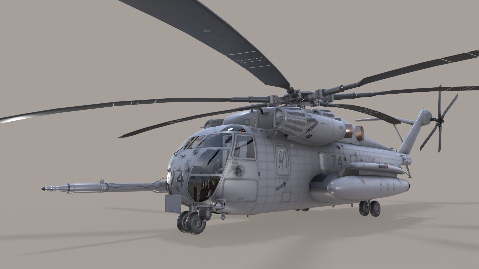 Realistic 3d model of CH-53E Super Stallion US Marines Low-poly 3D model_3