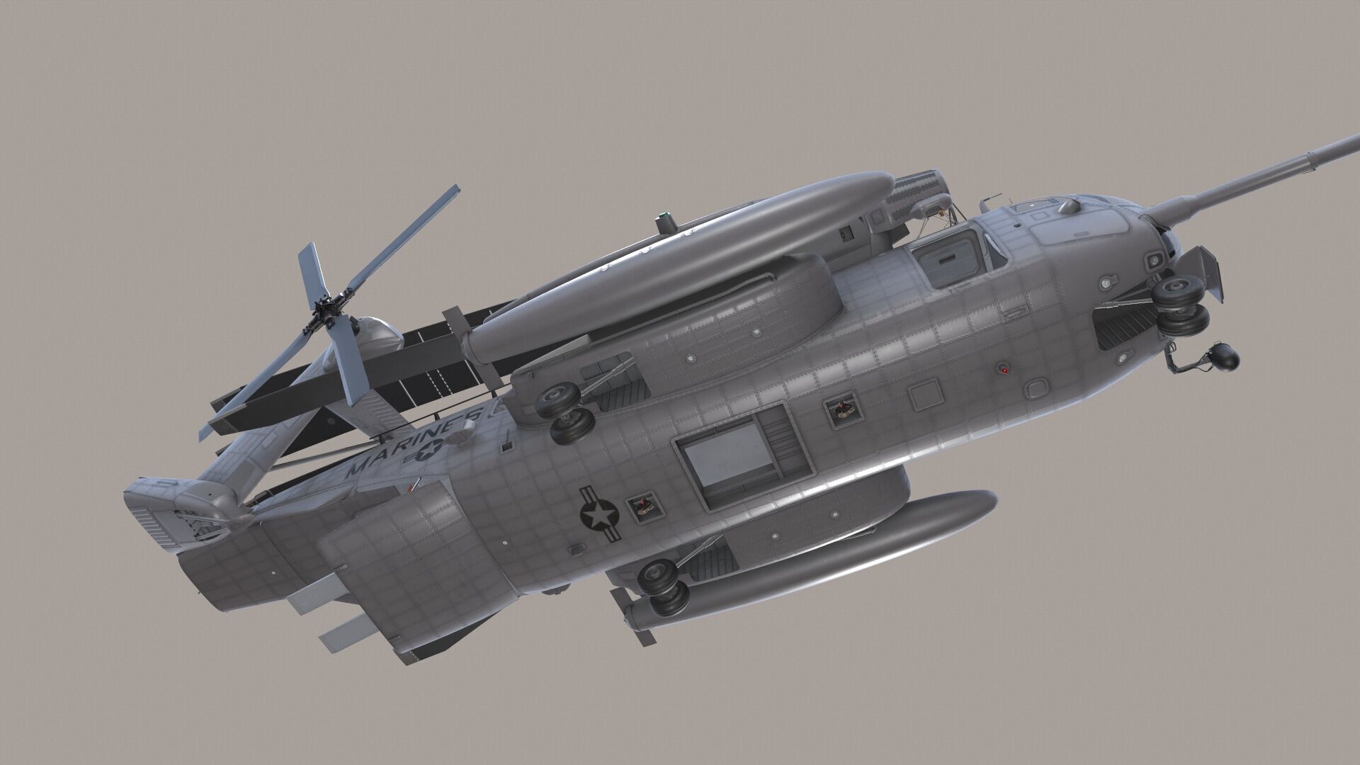 Realistic 3d model of CH-53E Super Stallion US Marines Low-poly 3D model_13