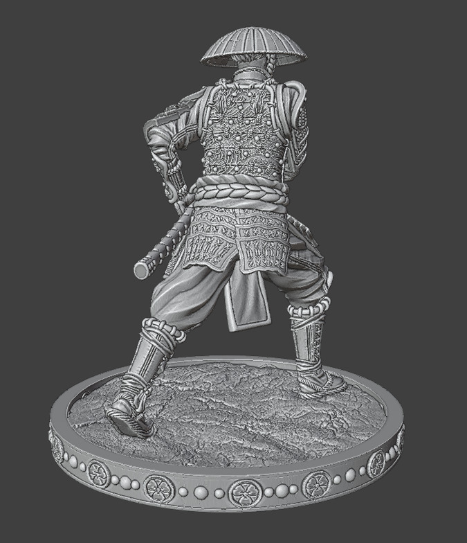 SamuraiInHat 3D print model_5