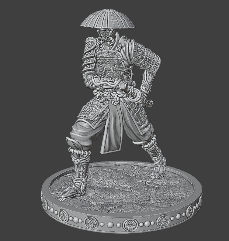 SamuraiInHat 3D print model_12