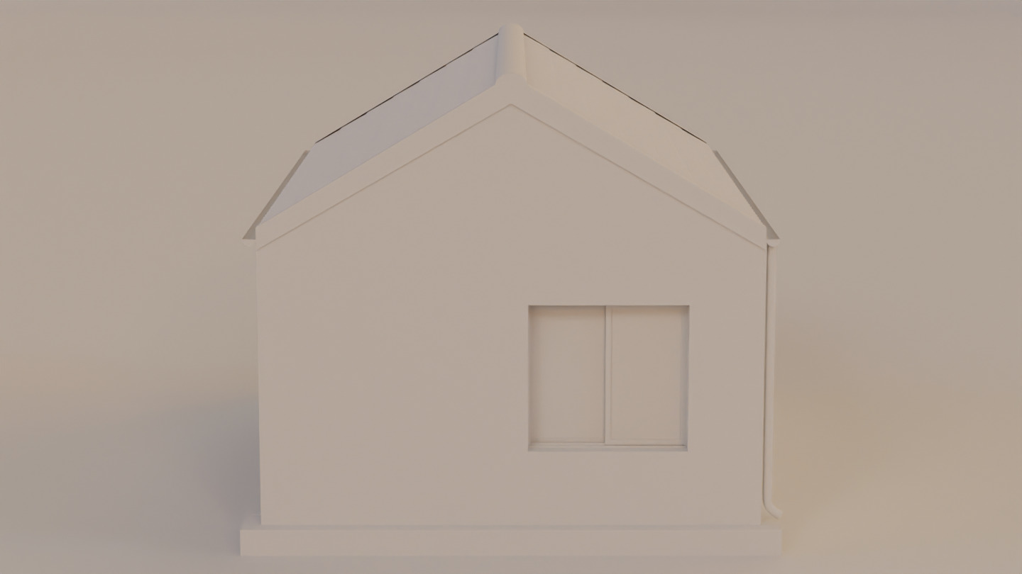 Little home Low-poly 3D model_3