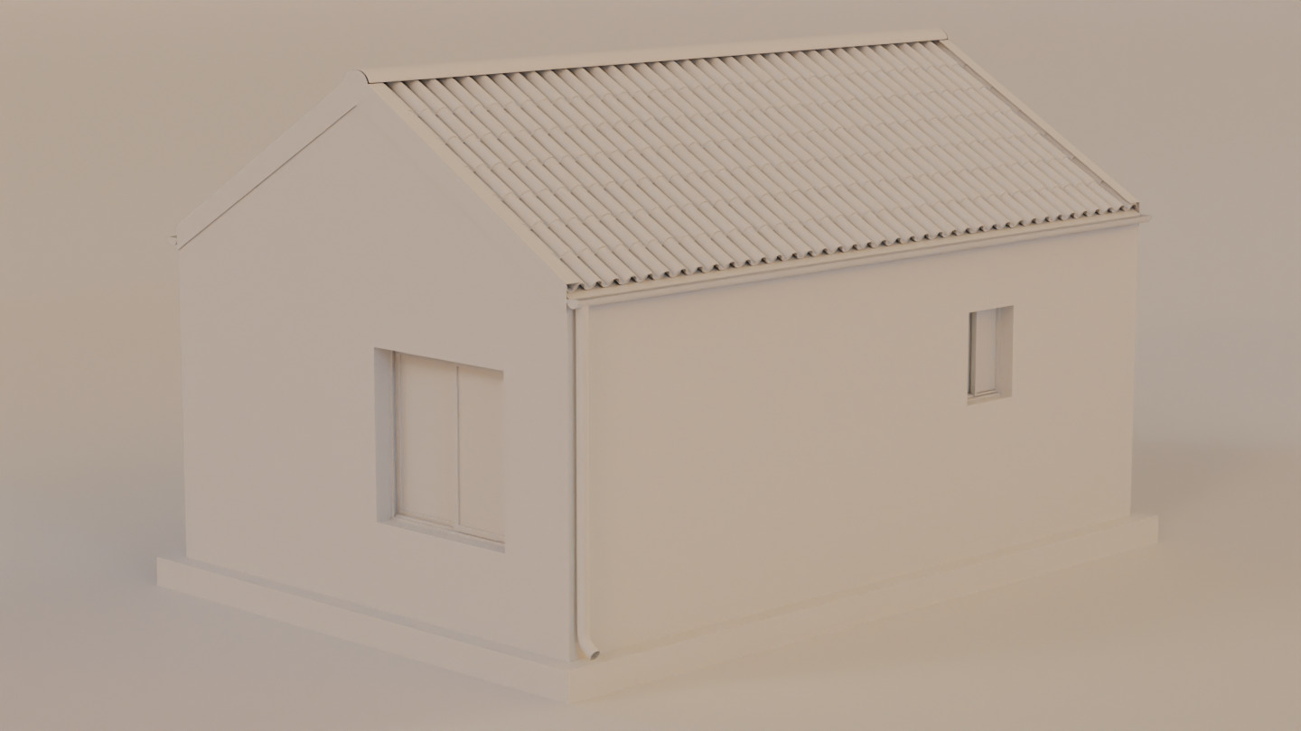 Little home Low-poly 3D model_8