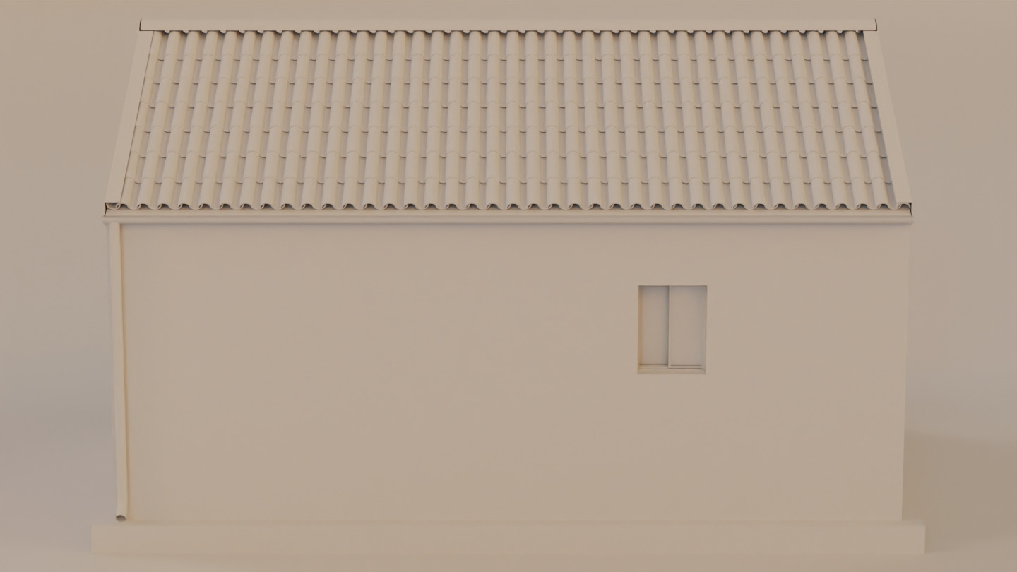 Little home Low-poly 3D model_2