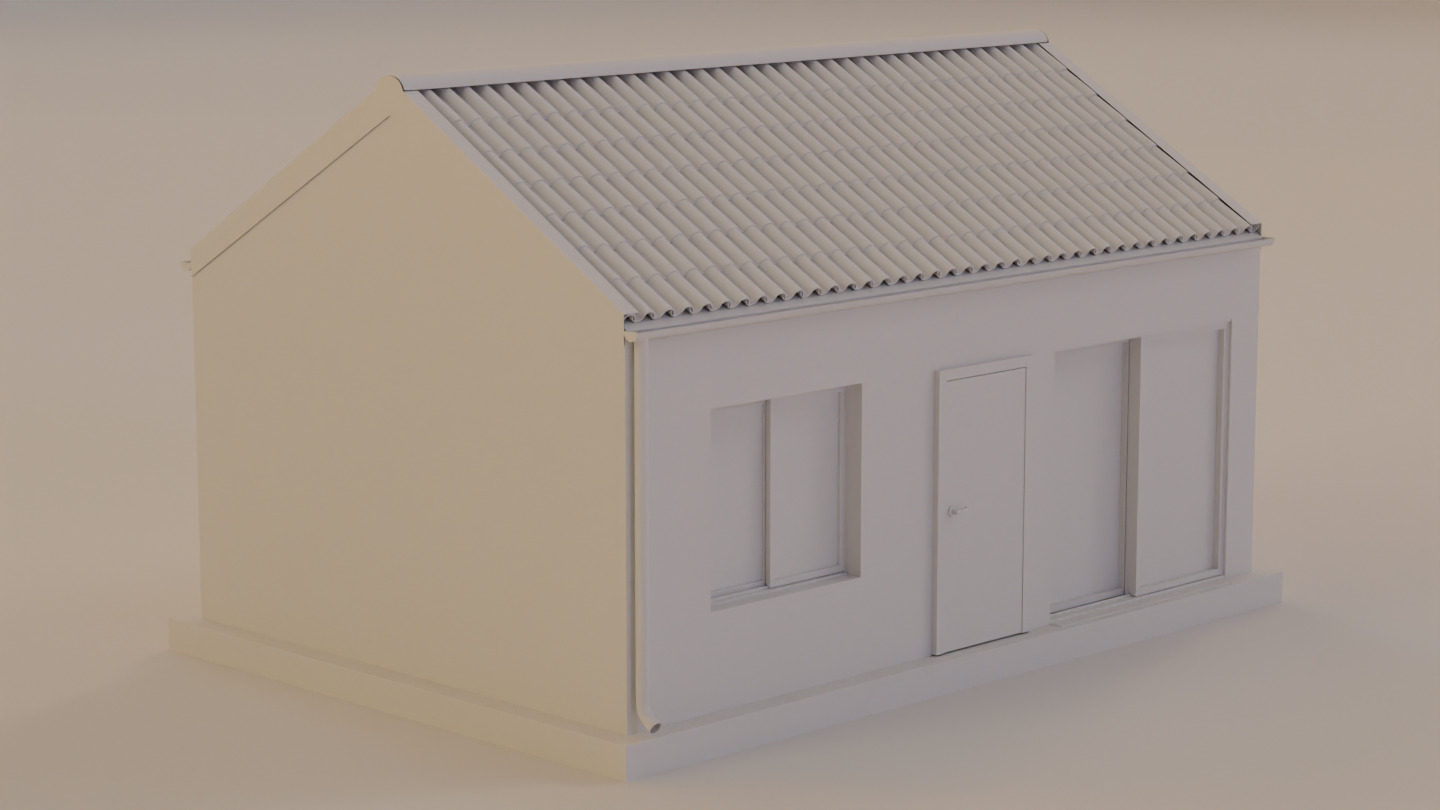 Little home Low-poly 3D model_7
