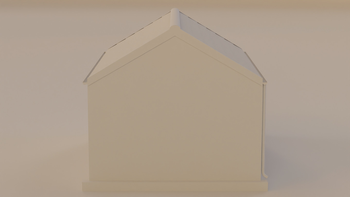Little home Low-poly 3D model_4