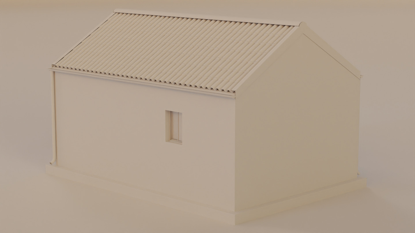 Little home Low-poly 3D model_6